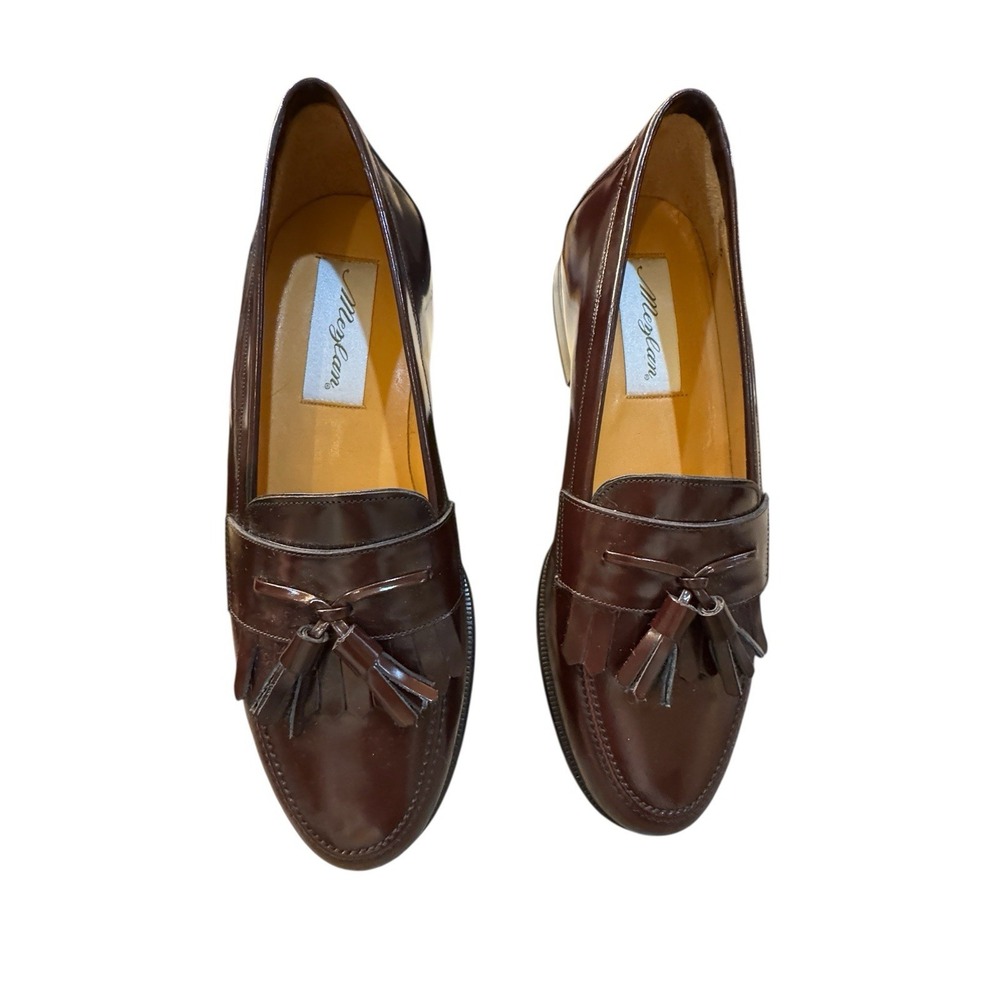 Mezlan Men's Leather Kiltie Tassel Loafers Burgundy CO544-X‎